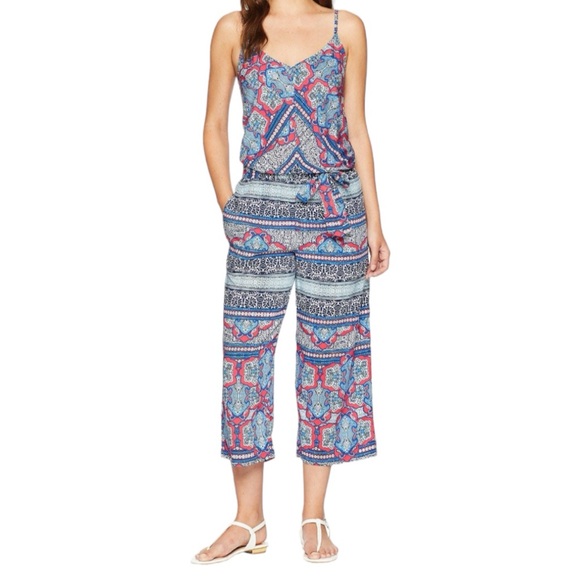 Tommy Bahama Women’s Riviera‎ Tile Wide Leg  
Jumpsuit  Sz M - Picture 1 of 8
